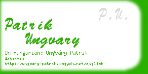 patrik ungvary business card